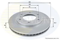COMLINE ADC0378V - Disco de freno - Comline