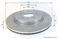 COMLINE ADC1156V - Disco de freno - Comline