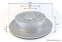 COMLINE ADC0380V - Disco de freno - Comline