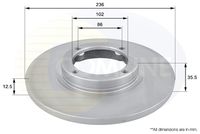 COMLINE ADC1009 - Disco de freno - Comline
