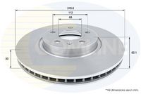 COMLINE ADC2614V - Disco de freno - Comline