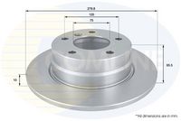 COMLINE ADC1731 - Disco de freno - Comline