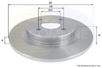 COMLINE ADC1224 - Disco de freno - Comline