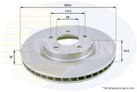 COMLINE ADC0274V - Disco de freno - Comline
