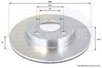 COMLINE ADC0273V - Disco de freno - Comline
