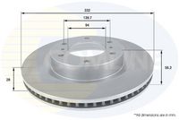 COMLINE ADC0379V - Disco de freno - Comline
