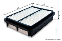 COMLINE CHY12208 - Filtro de aire