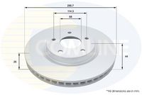 COMLINE ADC0293V - Disco de freno - Comline