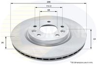 COMLINE ADC0295V - Disco de freno - Comline