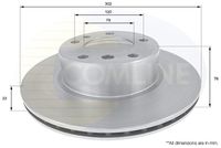 COMLINE ADC1710V - Disco de freno - Comline