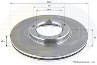COMLINE ADC0142V - Disco de freno - Comline