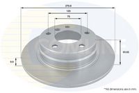 COMLINE ADC1706 - Disco de freno - Comline