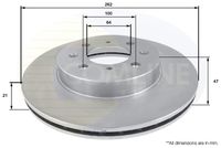 COMLINE ADC0524V - Disco de freno - Comline
