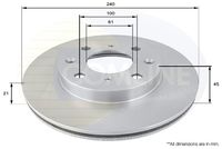 COMLINE ADC0505V - Disco de freno - Comline