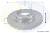 COMLINE ADC2708 - Disco de freno - Comline