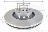 COMLINE ADC1435V - Disco de freno - Comline