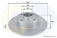 COMLINE ADC1555 - Disco de freno - Comline