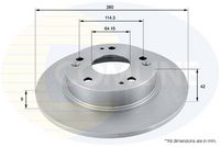 COMLINE ADC0555 - Disco de freno - Comline