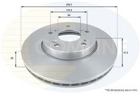 COMLINE ADC0550V - Disco de freno - Comline