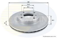 COMLINE ADC0252V - Disco de freno - Comline