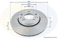 COMLINE ADC1585V - Disco de freno - Comline
