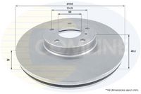 COMLINE ADC1238V - Disco de freno - Comline