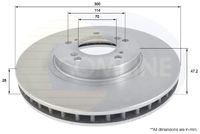 COMLINE ADC0539V - Disco de freno - Comline