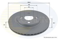 COMLINE ADC01107V - Disco de freno