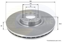 COMLINE ADC1155V - Disco de freno - Comline