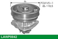 LUCAS LAWP0842 - Bomba de agua, refrigeración del motor
