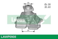 LUCAS LAWP0908 - Bomba de agua, refrigeración del motor