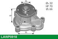 LUCAS LAWP0918 - Bomba de agua, refrigeración del motor