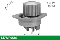 LUCAS LDWP0683 - Bomba de agua, refrigeración del motor