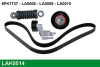 LUCAS 6PK1737L - Correa trapecial poli V