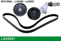 GATES K026PK1803 - Juego de correas trapeciales poli V - Micro-V®
