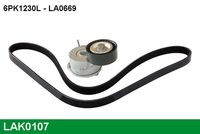 GATES K036PK1245 - Juego de correas trapeciales poli V - Micro-V®