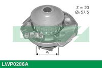 LUCAS LDWP0286A - Bomba de agua, refrigeración del motor