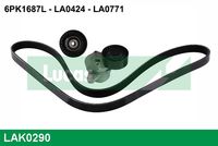 LUCAS 6PK1687L - Correa trapecial poli V