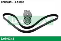 GATES K166PK1043 - Juego de correas trapeciales poli V - Micro-V®