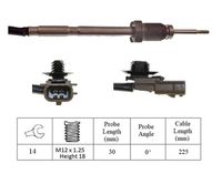 LUCAS LGS6088 - Sensor, temp. gas escape