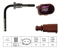 LUCAS LGS7130 - Sensor, temp. gas escape