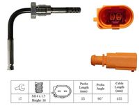 LUCAS LGS7158 - Sensor, temp. gas escape