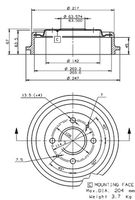 BREMBO 14316710 - Tambor de freno - ESSENTIAL LINE
