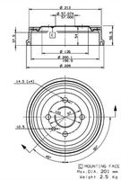 RIDEX 123B0003 - Tambor de freno
