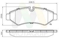 MOTAQUIP LVXL2042 - Juego de pastillas de freno