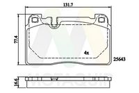 MOTAQUIP LVXL1764 - Juego de pastillas de freno
