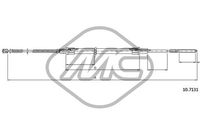 Metalcaucho 83729 - Cable de accionamiento, freno de estacionamiento