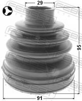 FEBEST 0115-KUN26T - Fuelle, árbol de transmisión