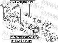 FEBEST 0174-ZRE151R-KIT - Pasador guía, pinza del freno