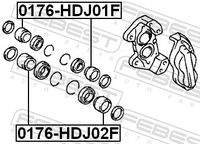 FEBEST 0176-HDJ02F - Émbolo, pinza del freno